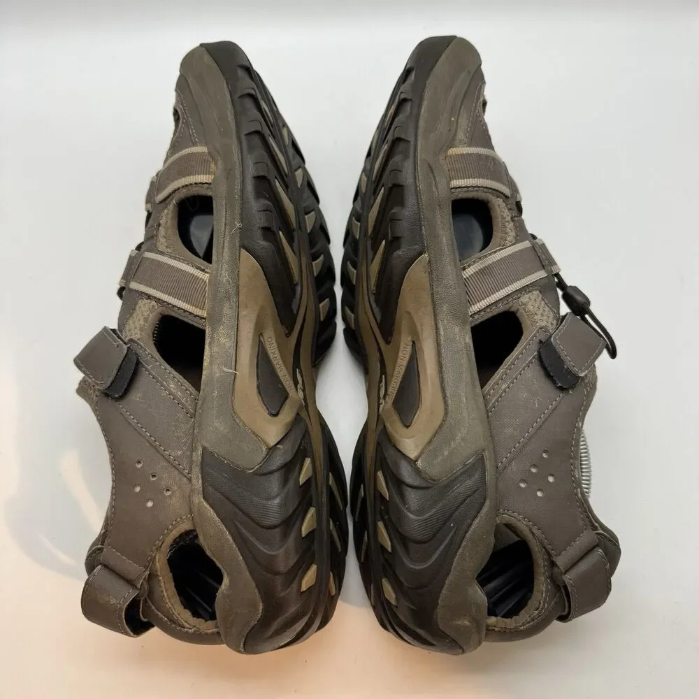 Teva 6148 Omnium 2 Sports Sandals Men's 13 Brown Hiking Beach Shoes Closed Toe